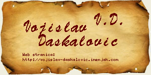 Vojislav Daskalović vizit kartica
